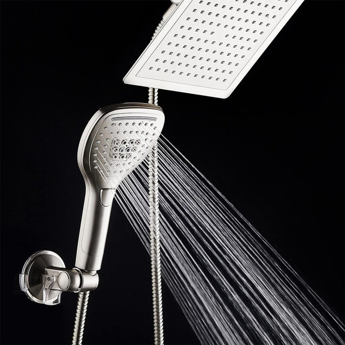 Aster Form Corp Rain Dual Shower Head 2 5 Gpm Gpm Wayfair